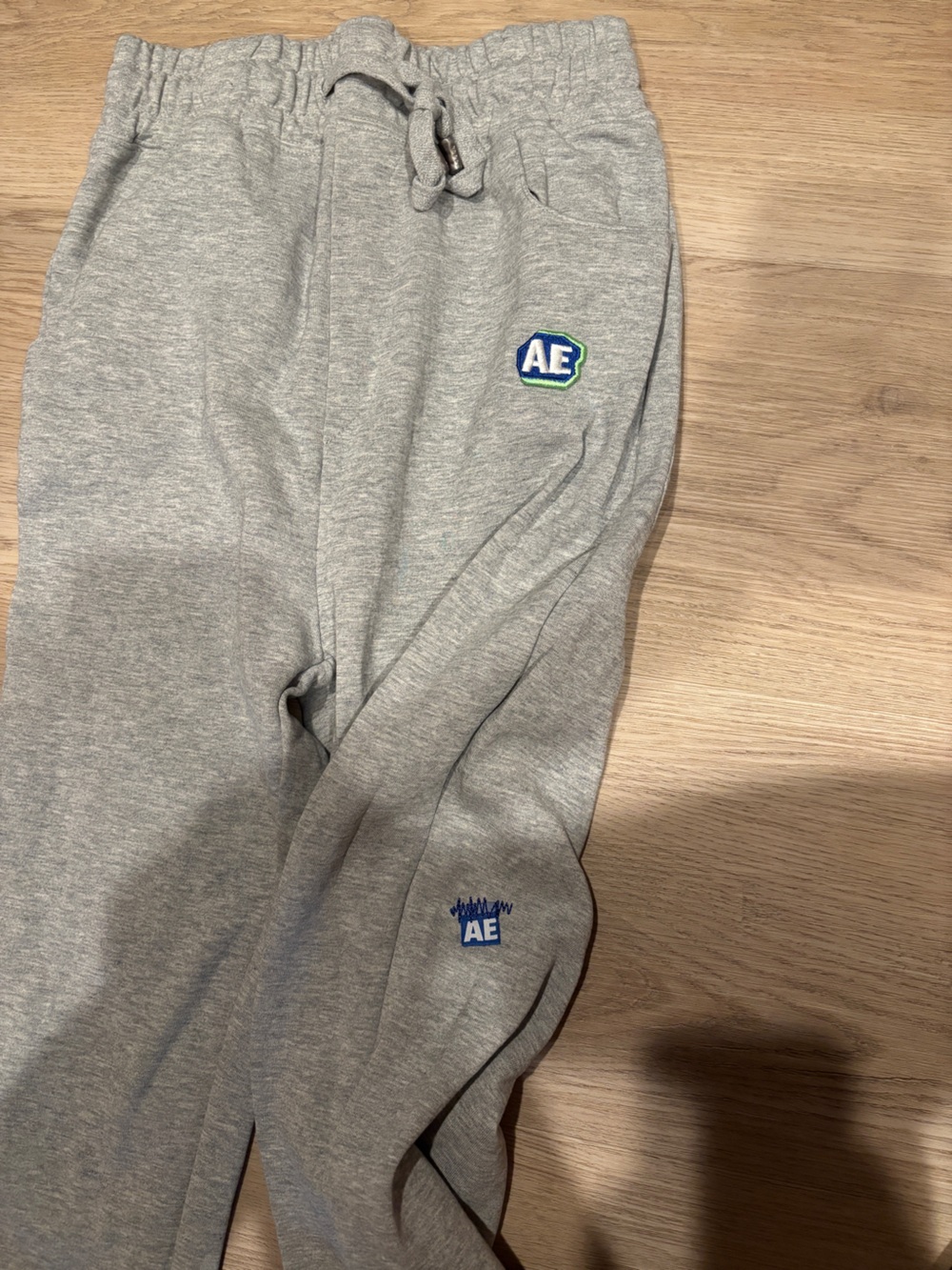 ADER ERROR Grey Stone Logo Sweatpants
